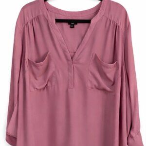Torrid Harper Blouse Size 4 Lilac Pullover Georgette Work Top
